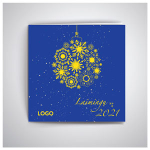 Atvirukas puoštas geltonomis grafinėmis detalėmis