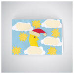 vaikų pieštas atvirukas