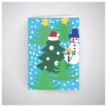 Pieštas atvirukas su logo