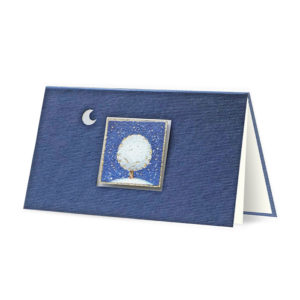 Kalėdinis atvirukas su dekoracija