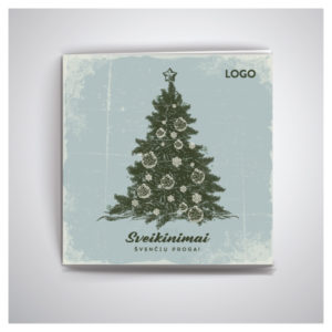 Šventinis atvirukas su eglute