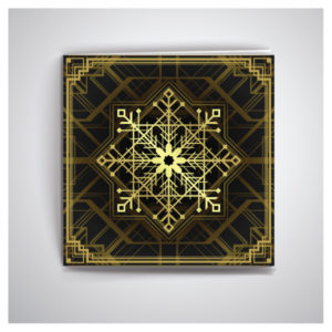 Atvirukas dekoruotas auksine snaige