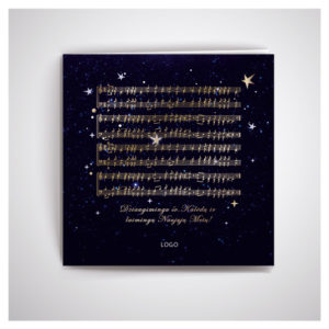 Atvirukas puoštas muzikos natomis