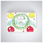 žaismingas atvirukas vaikams