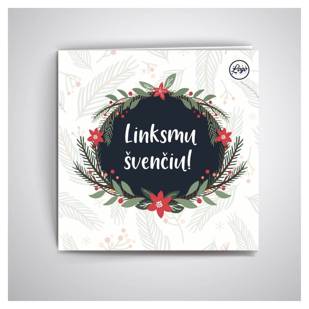Linksmų švenčių atvirukas