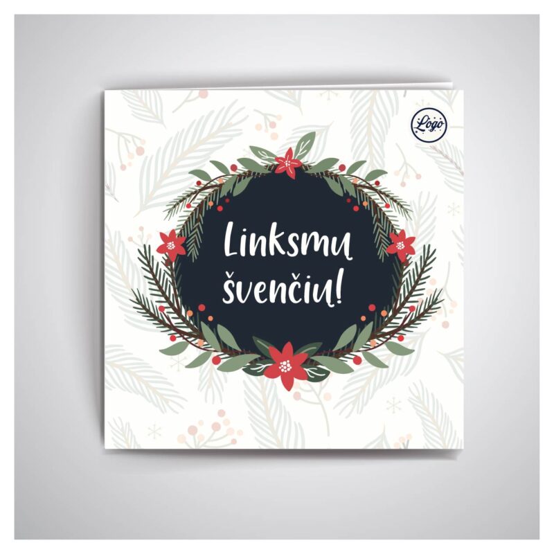 Linksmų švenčių atvirukas