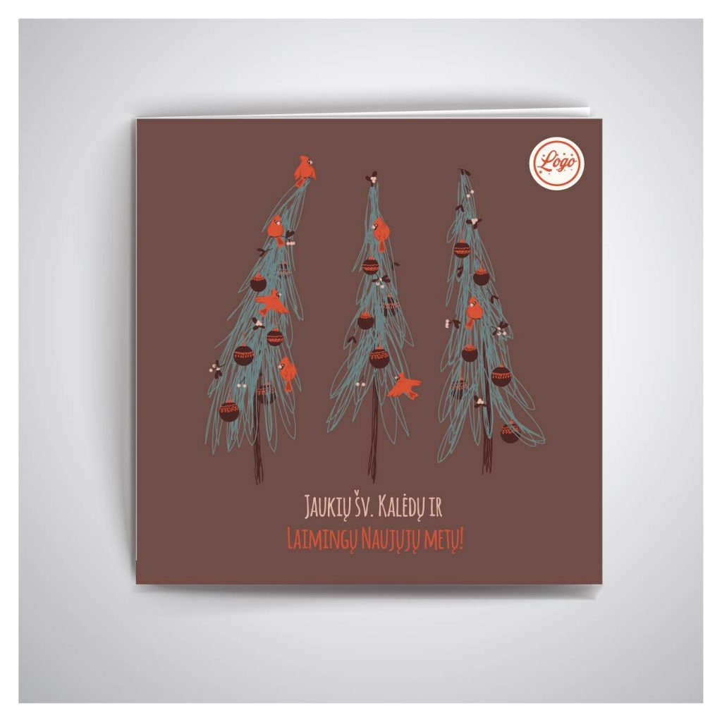 Rudos spalvos atvirukas