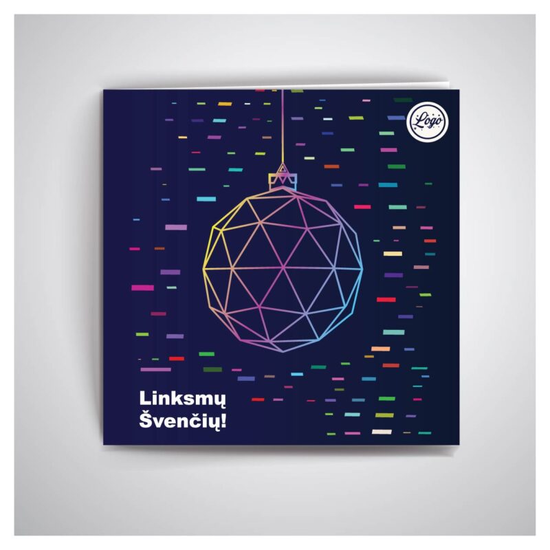 modernus kalėdu atvirukas