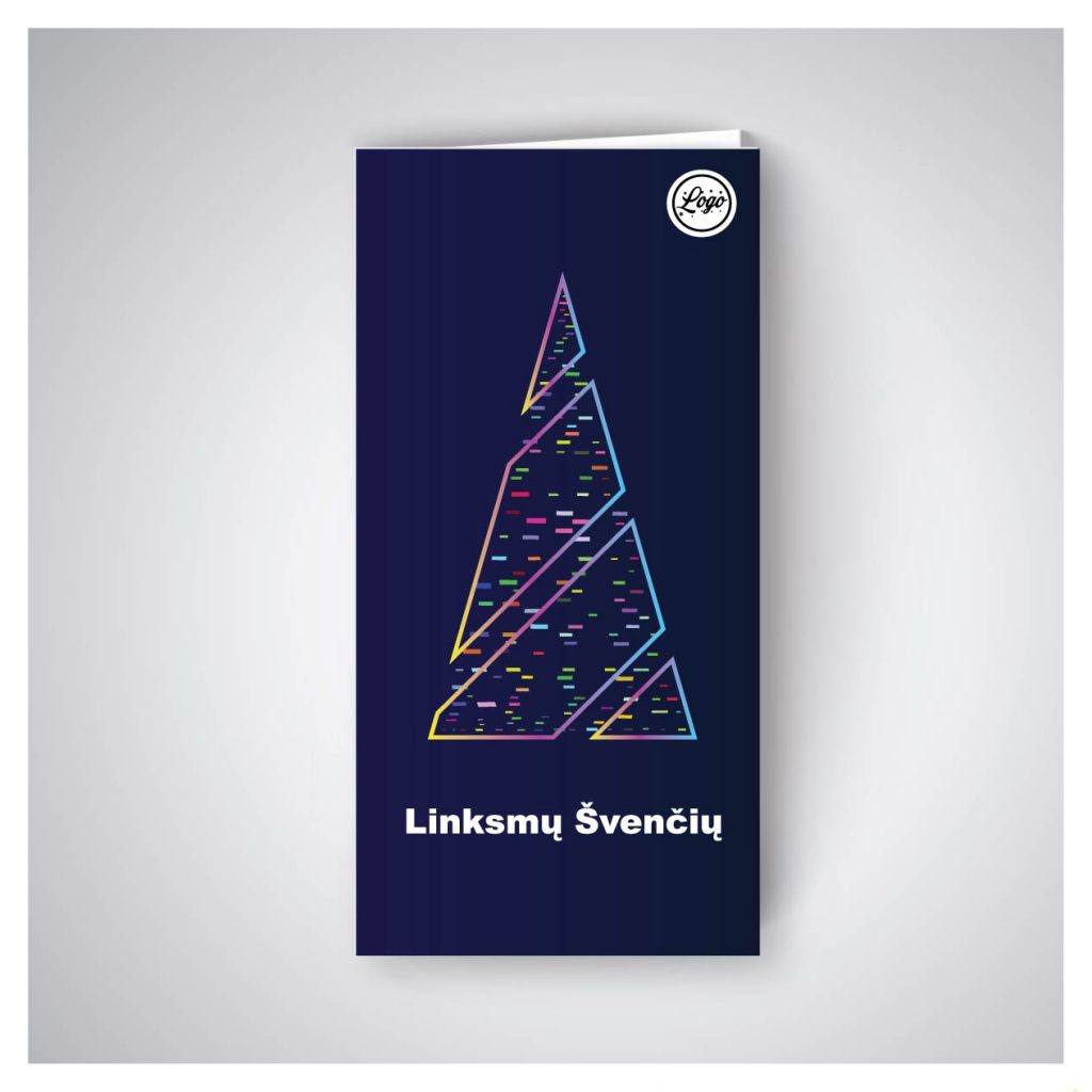 Mėlynas atvirukas kalėdinis