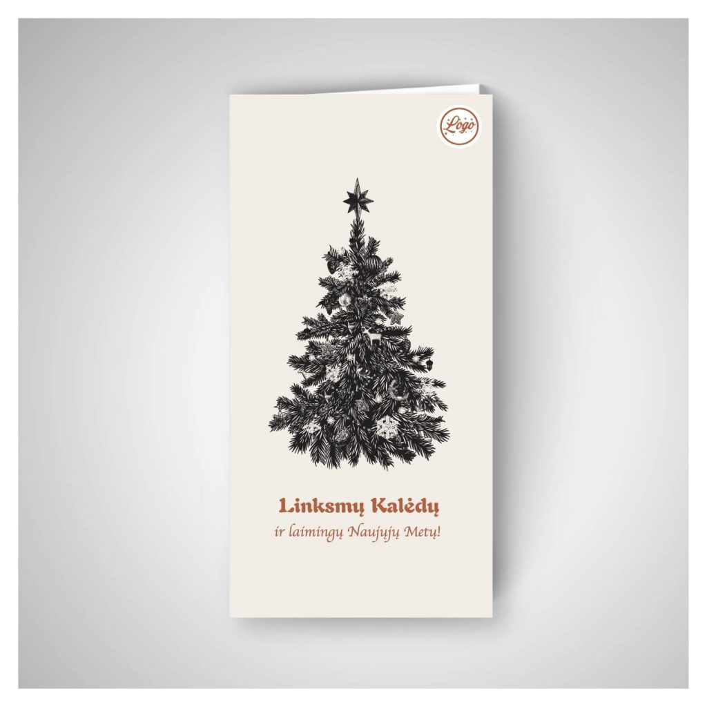 šviesus kalėdinis atvirukas