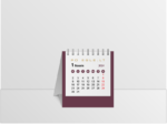 MINI Stalo kalendorius 80x80