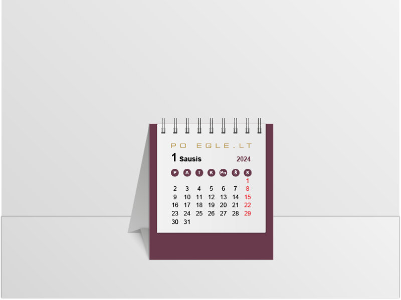 MINI Stalo kalendorius 80x80 - Image 1